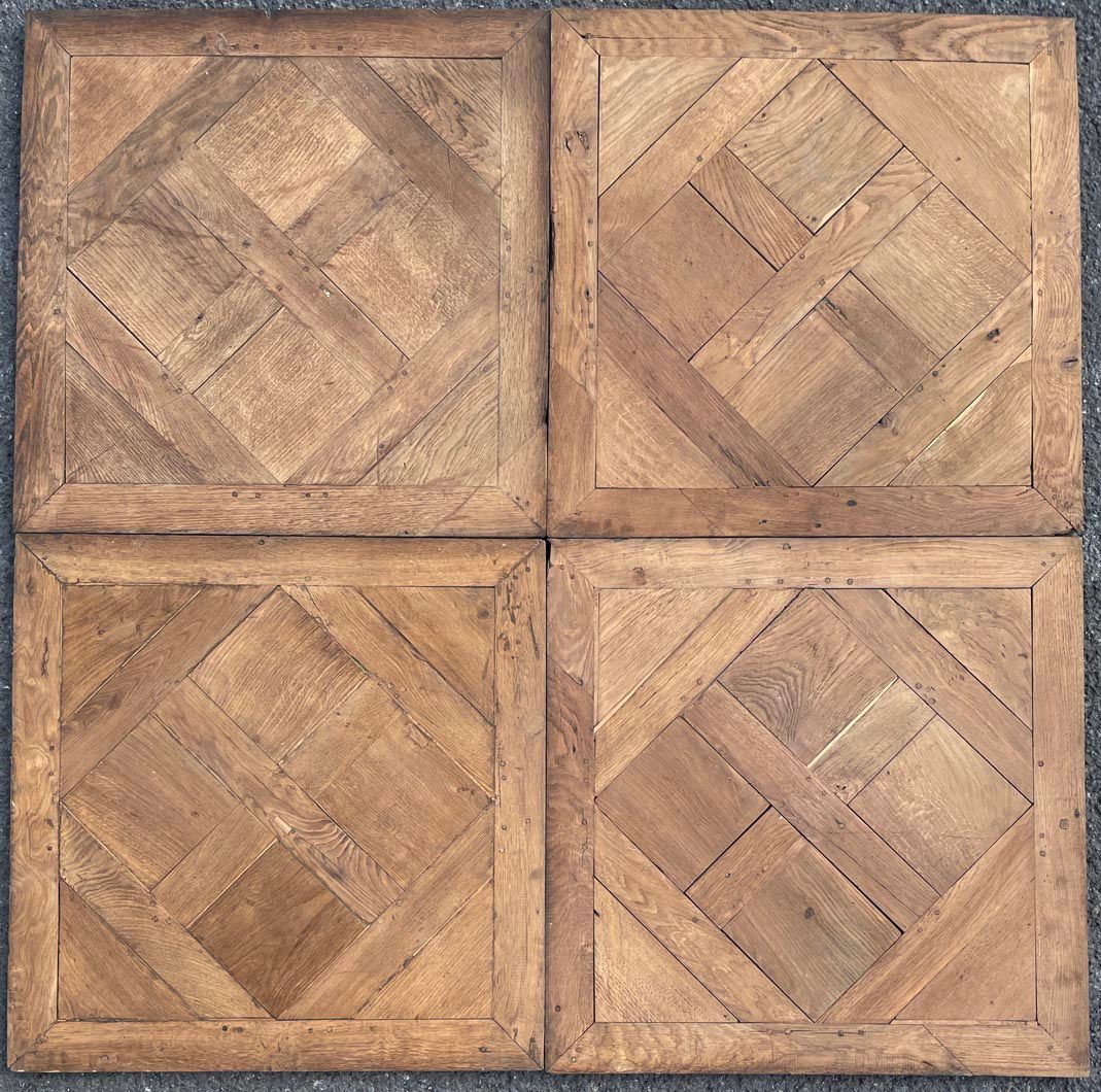 Versailles pattern oak parquet panel